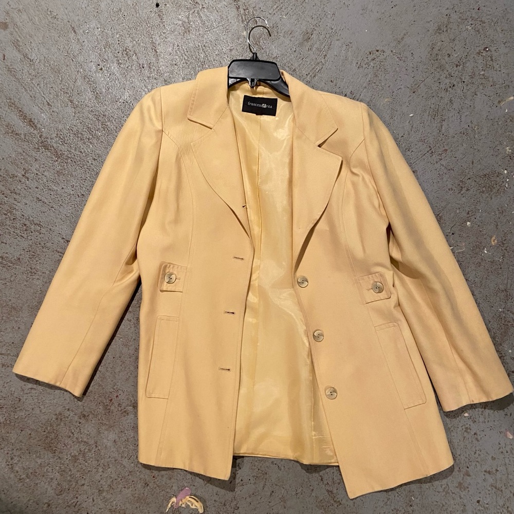 A yellow blazer